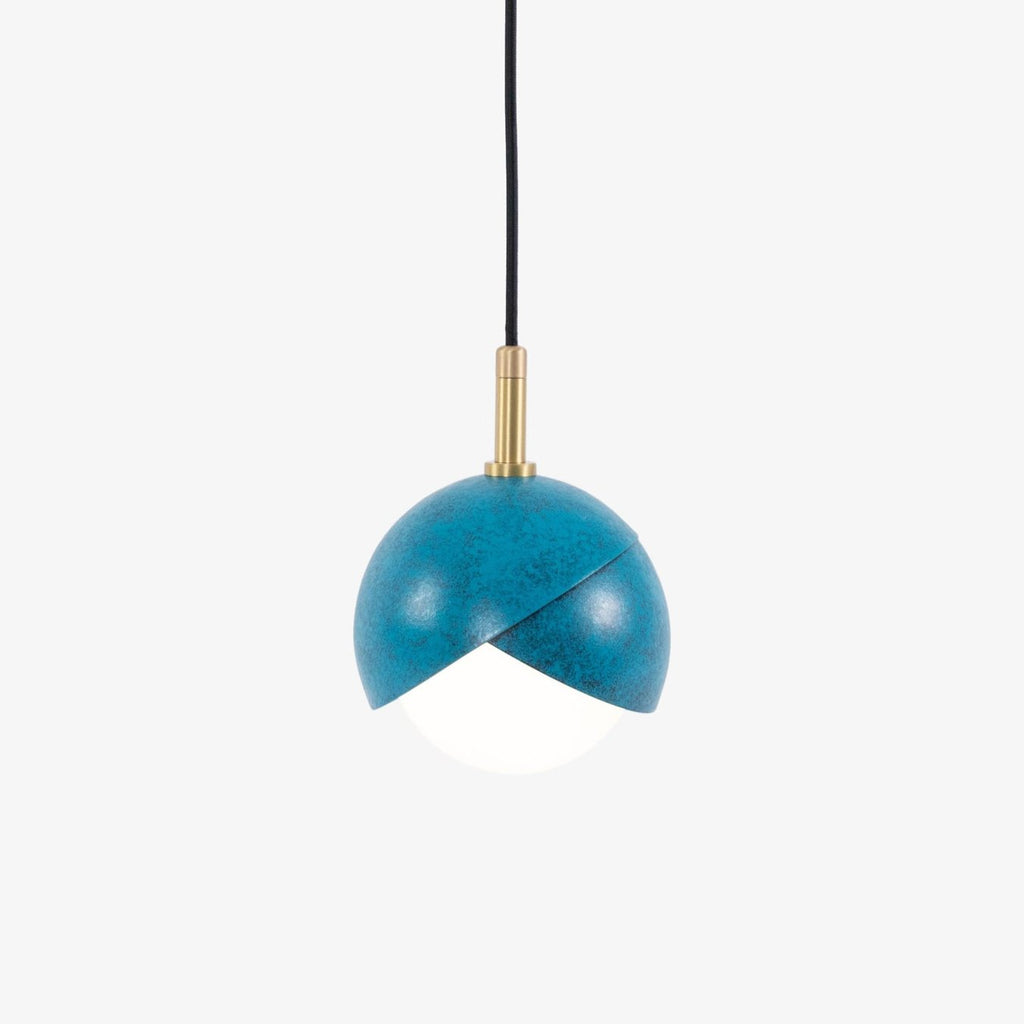 Solara Lampe Suspendue en Laiton Globe Opale Emboîté Moderne - Neutralighting