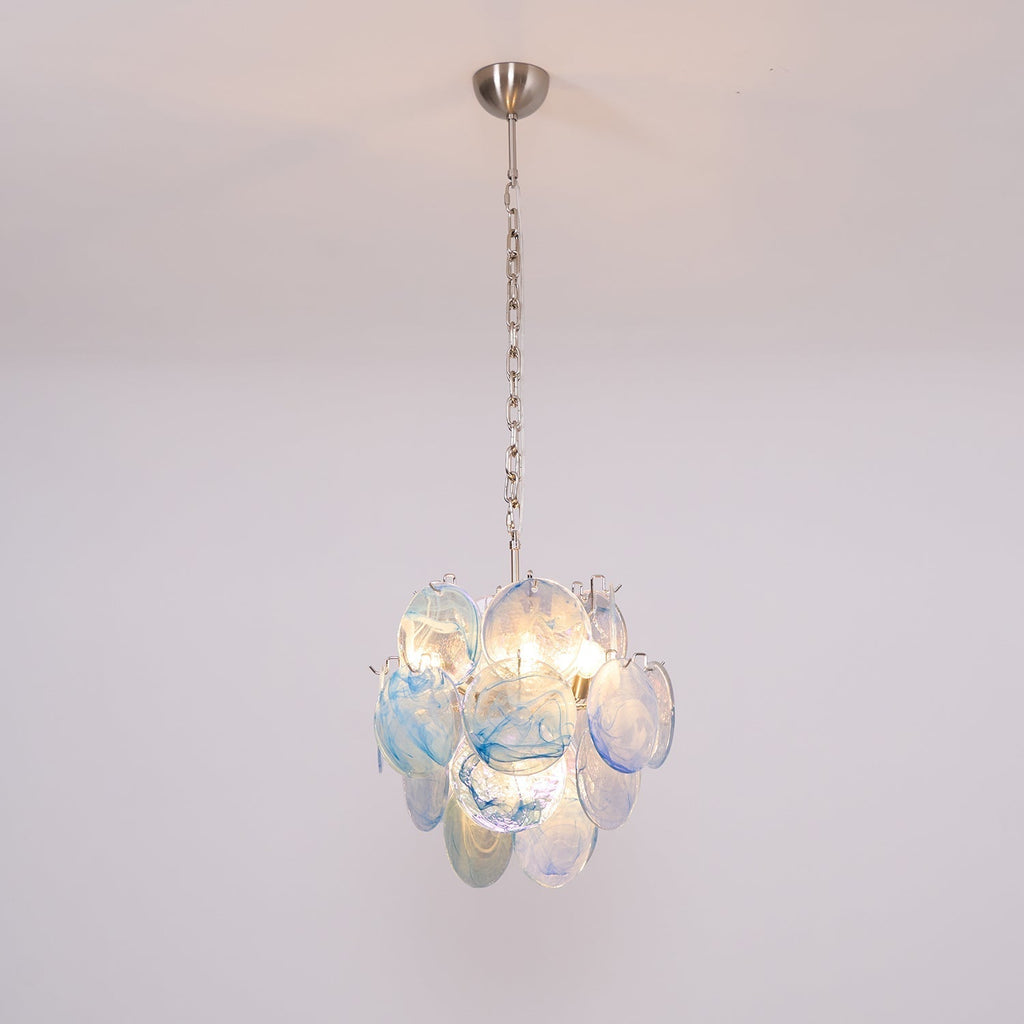 BlWaegnuvyj Individuel Créativité Disque Métal Verre Lustre - Neutralighting