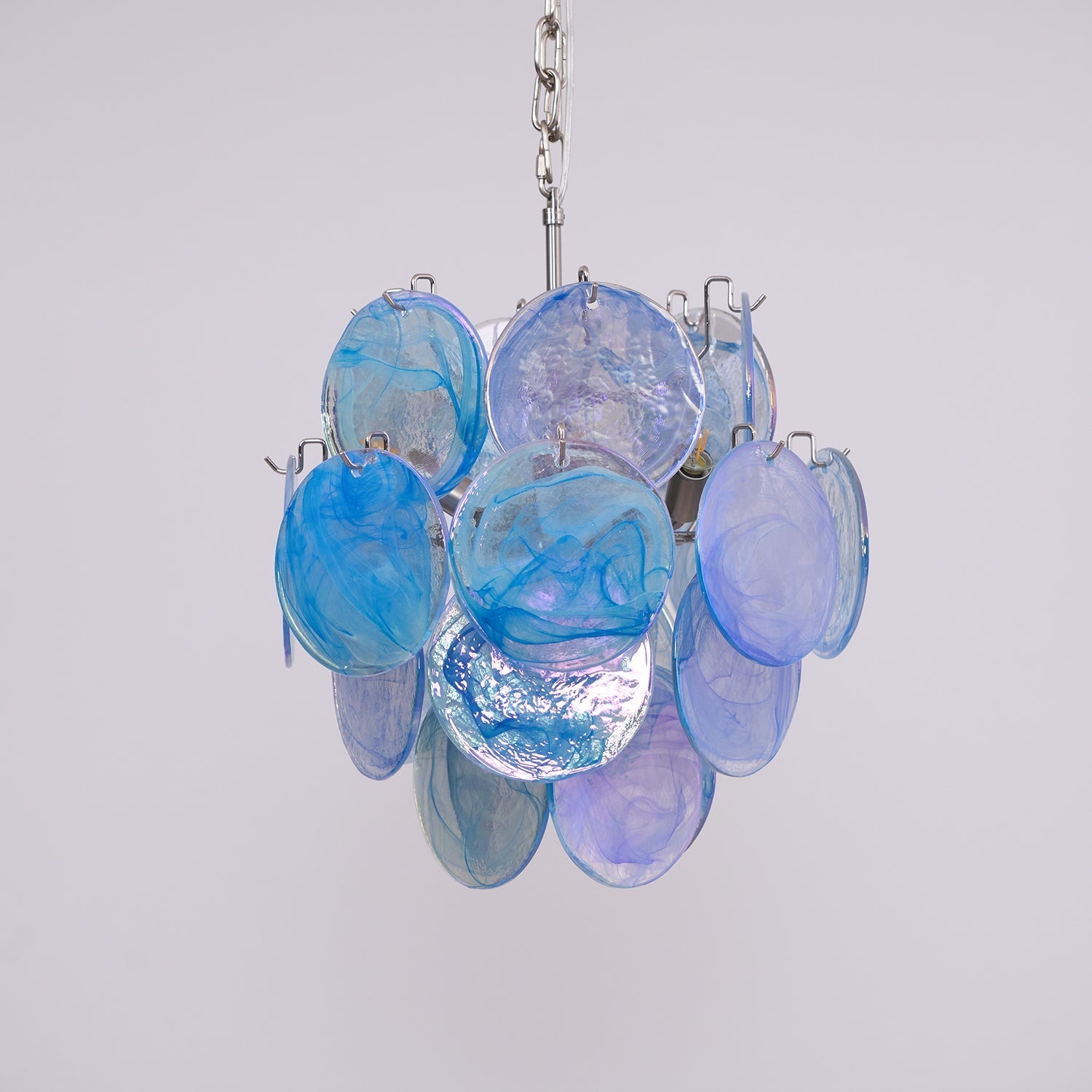 BlWaegnuvyj Individuel Créativité Disque Métal Verre Lustre - Neutralighting