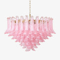 Aurora Chandelier en Verre Rose Pâle Élégant - Neutralighting