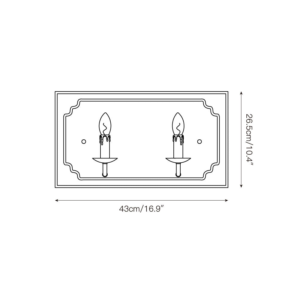 Vatnuvyd Rustique Cube Bois Métal Applique Murale - Neutralighting