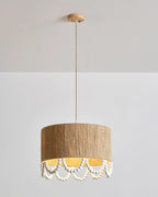Boho Dona Suspension Naturel Frange Organique - Neutralighting