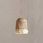 Lustra Suspension Lampe à Franges en Coton pour Salon - Neutralighting
