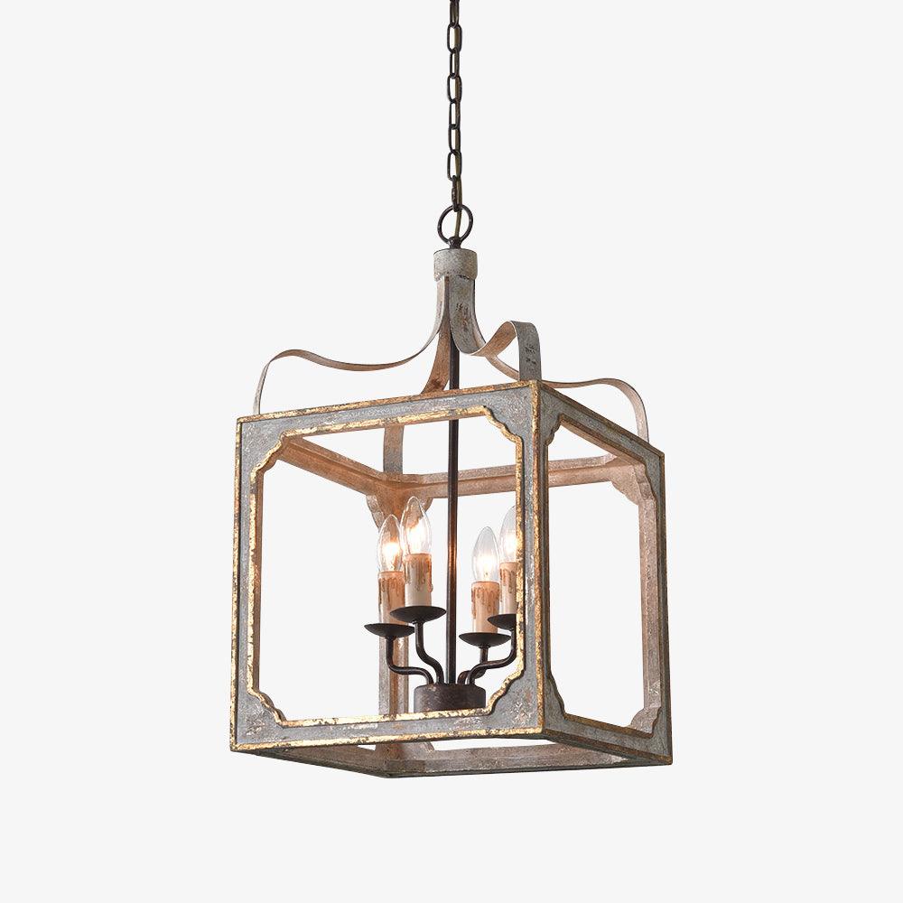 Lustra Chandelier Cube Rustique Cadre Vintage - Neutralighting