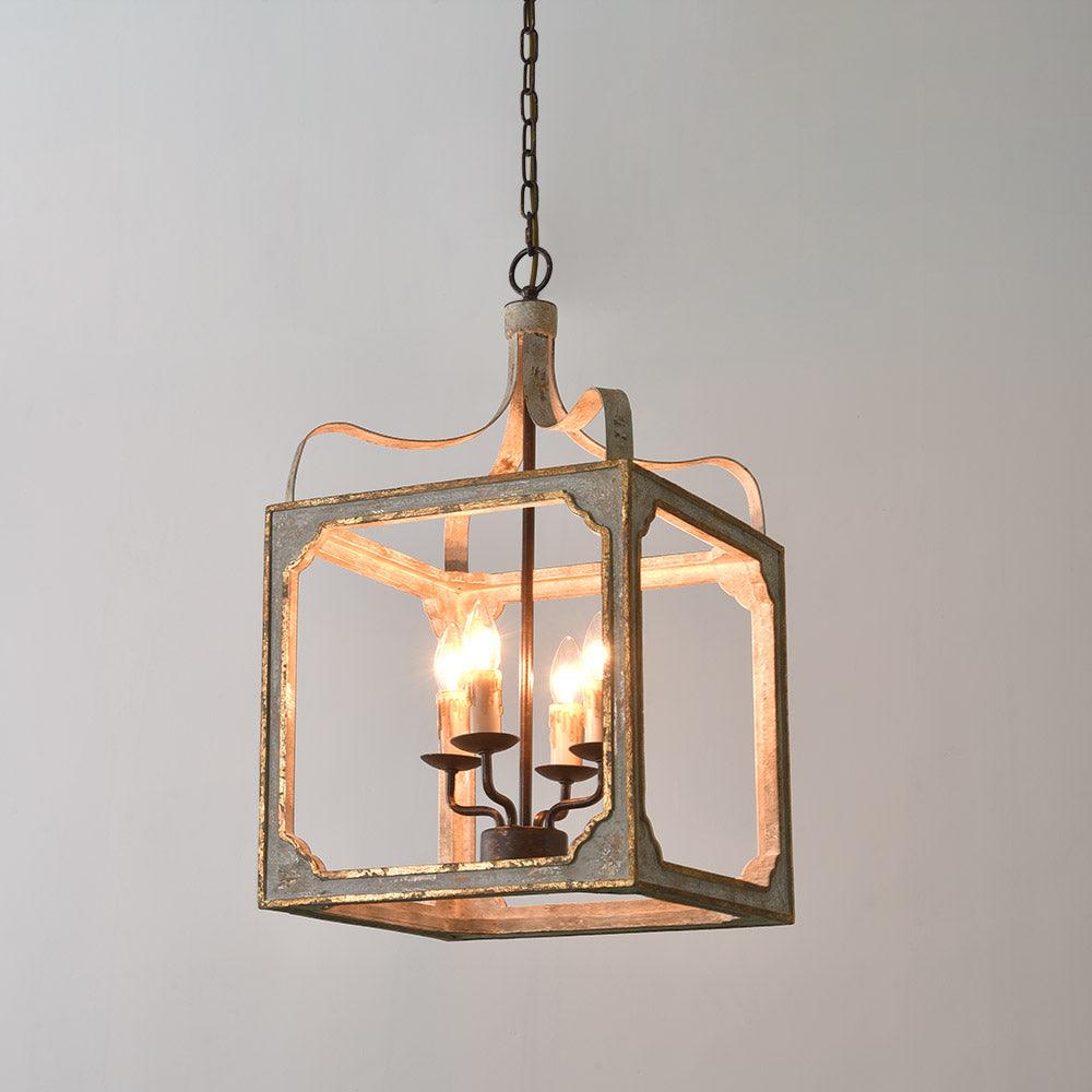 Lustra Chandelier Cube Rustique Cadre Vintage - Neutralighting