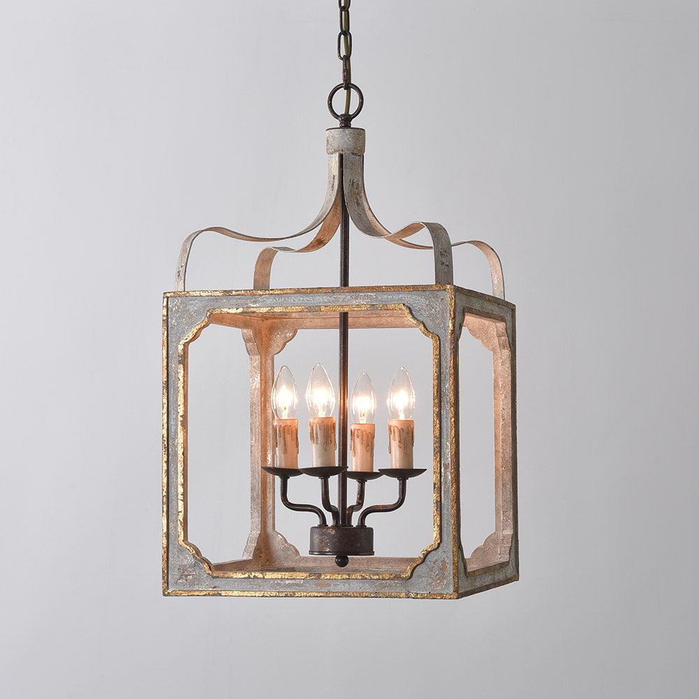 Lustra Chandelier Cube Rustique Cadre Vintage - Neutralighting