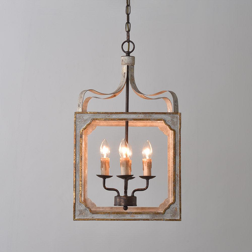 Lustra Chandelier Cube Rustique Cadre Vintage - Neutralighting