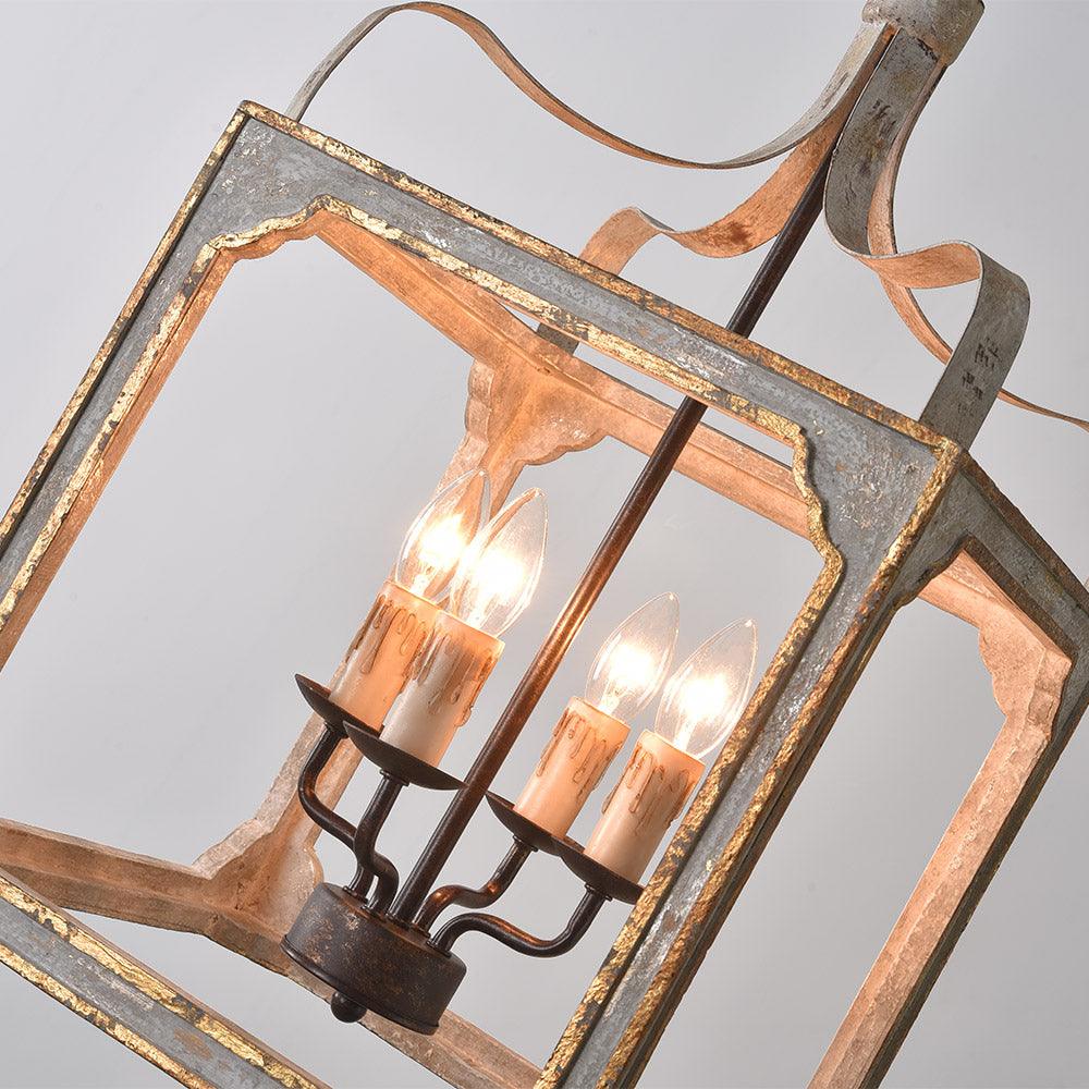 Lustra Chandelier Cube Rustique Cadre Vintage - Neutralighting