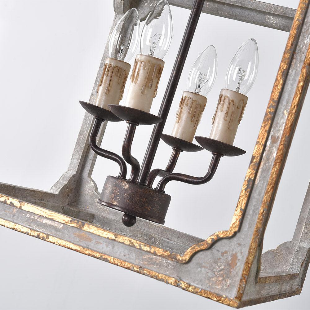 Lustra Chandelier Cube Rustique Cadre Vintage - Neutralighting