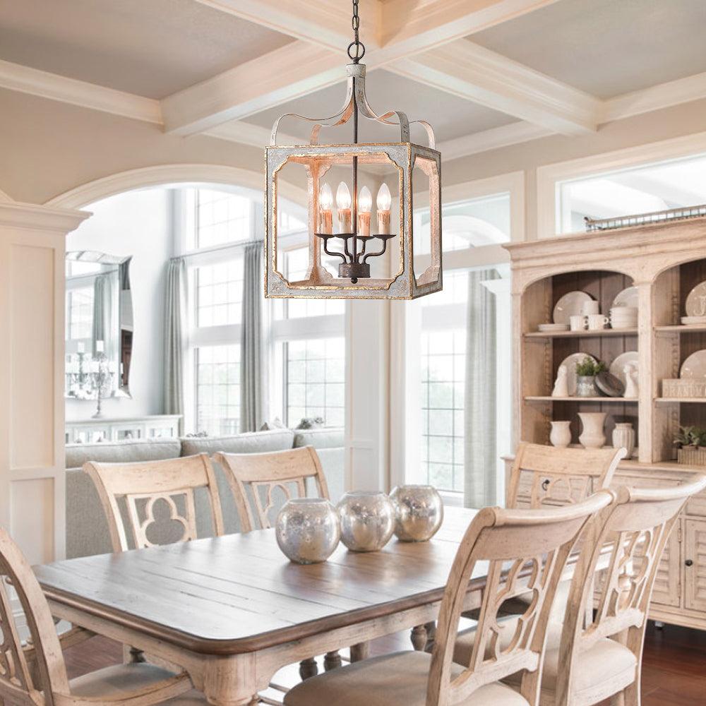 Lustra Chandelier Cube Rustique Cadre Vintage - Neutralighting