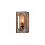 Vatnuvyd Rustique Cube Bois Métal Applique Murale - Neutralighting
