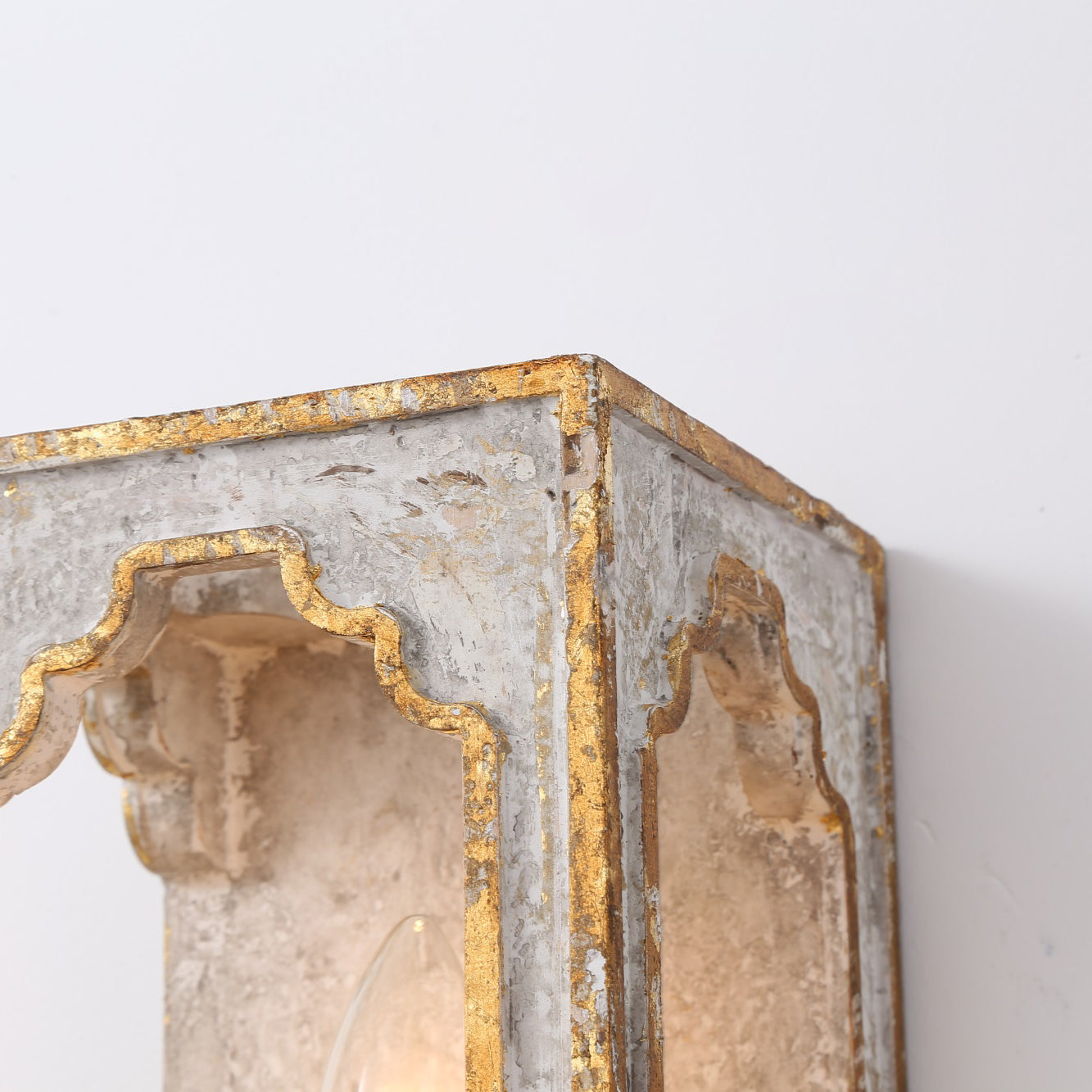 Vatnuvyd Rustique Cube Bois Métal Applique Murale - Neutralighting