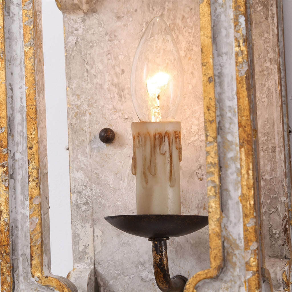 Vatnuvyd Rustique Cube Bois Métal Applique Murale - Neutralighting