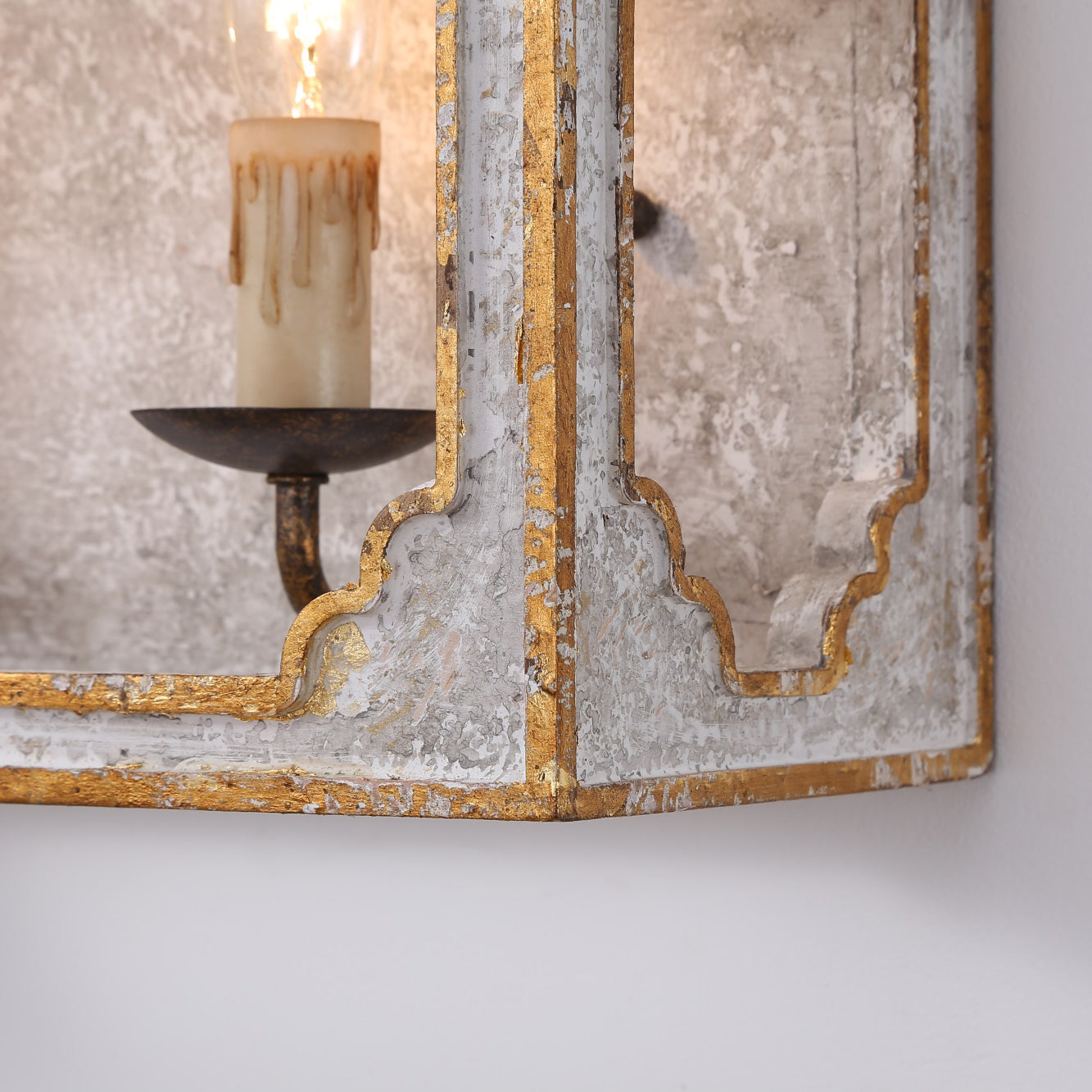 Vatnuvyd Rustique Cube Bois Métal Applique Murale - Neutralighting