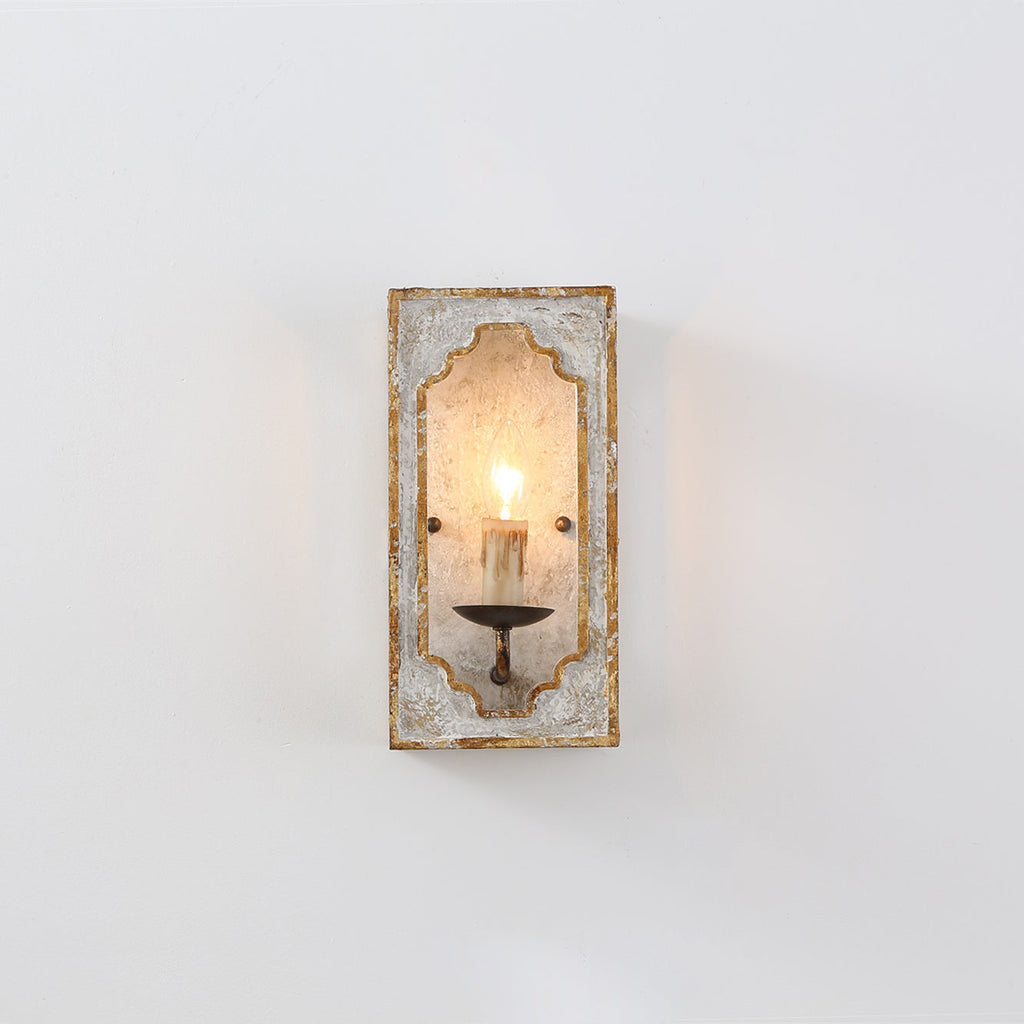 Vatnuvyd Rustique Cube Bois Métal Applique Murale - Neutralighting
