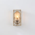 Vatnuvyd Rustique Cube Bois Métal Applique Murale - Neutralighting