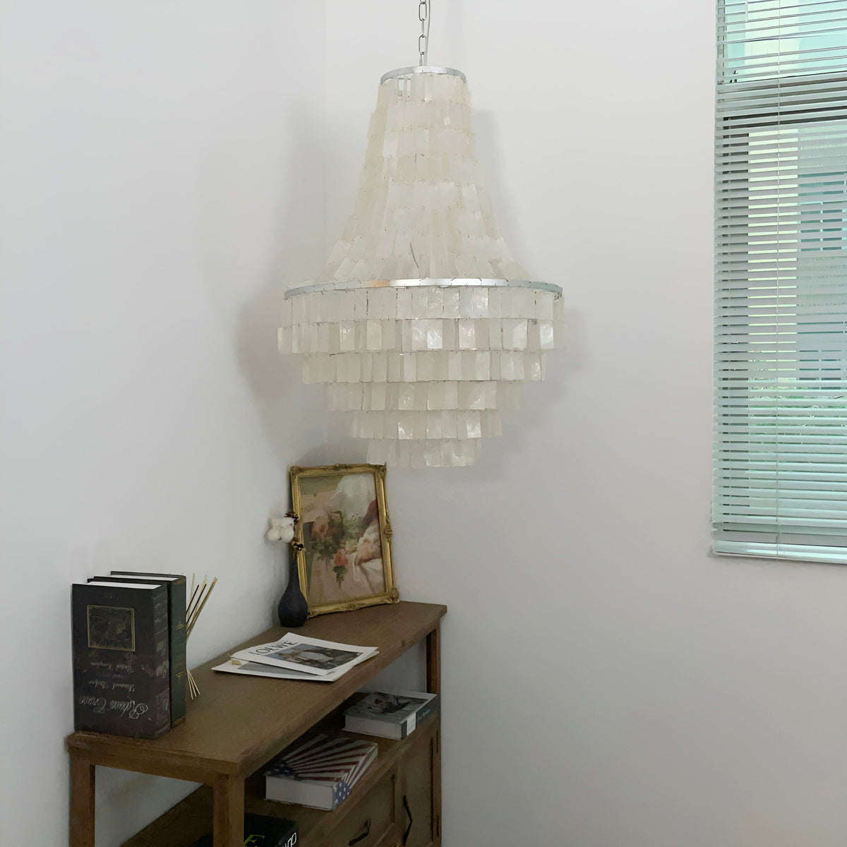 Aurora Chandelier Boho Shell Tiered - Neutralighting