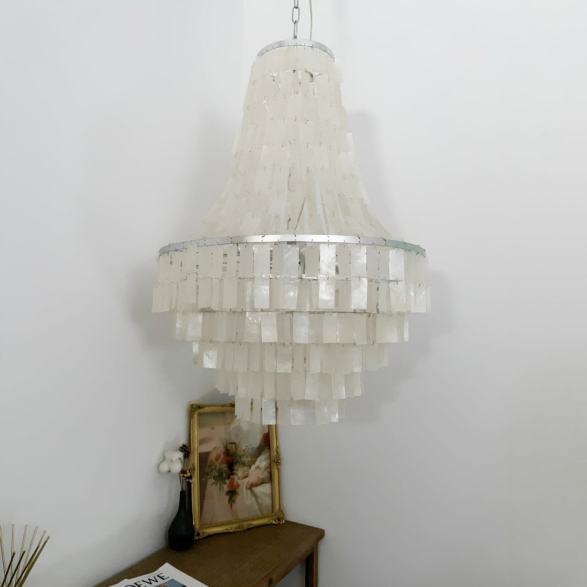 Aurora Chandelier Boho Shell Tiered - Neutralighting