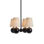Aevuvyj Prime Élégance Laiton Tissu Métal Lustre - Neutralighting