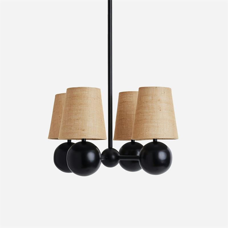 Aevuvyj Prime Élégance Laiton Tissu Métal Lustre - Neutralighting