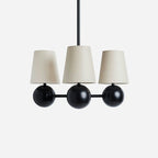 Aevuvyj Prime Élégance Laiton Tissu Métal Lustre - Neutralighting