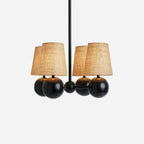 Aevuvyj Prime Élégance Laiton Tissu Métal Lustre - Neutralighting