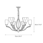 Dvaluvyj Postmodern Luxe Laiton Métal Verre Lustre - Neutralighting
