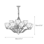 Dvaluvyj Postmodern Luxe Laiton Métal Verre Lustre - Neutralighting
