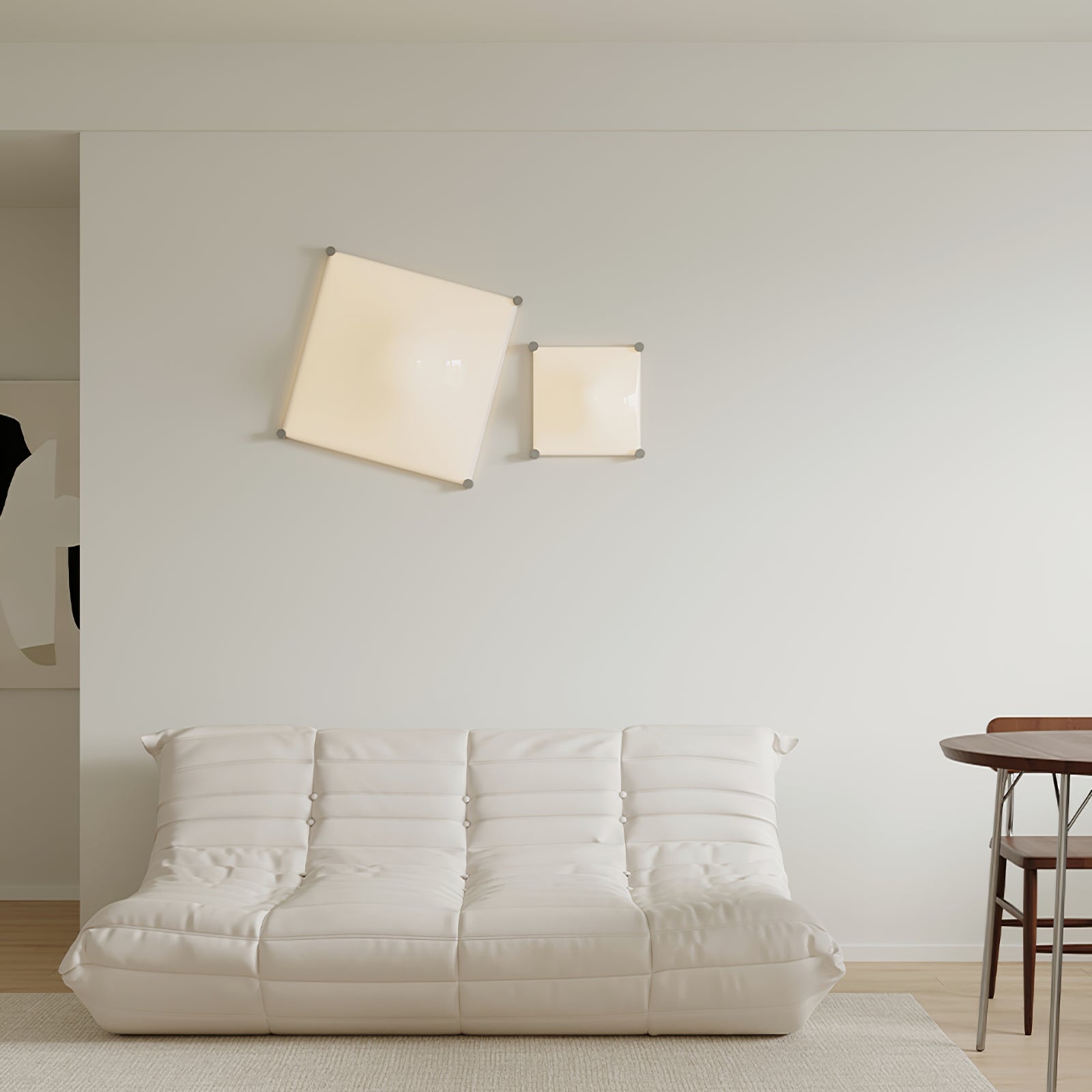 Bolla Lustre Plafonnier Blanc Doux Courbes Élégant - Neutralighting