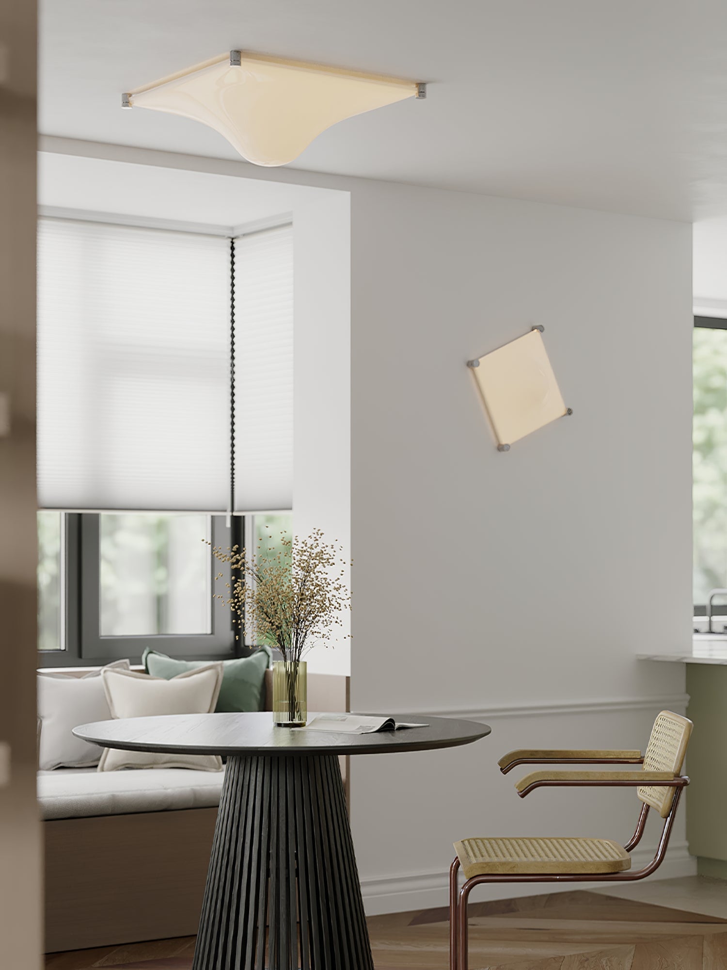 Bolla Lustre Plafonnier Blanc Doux Courbes Élégant - Neutralighting
