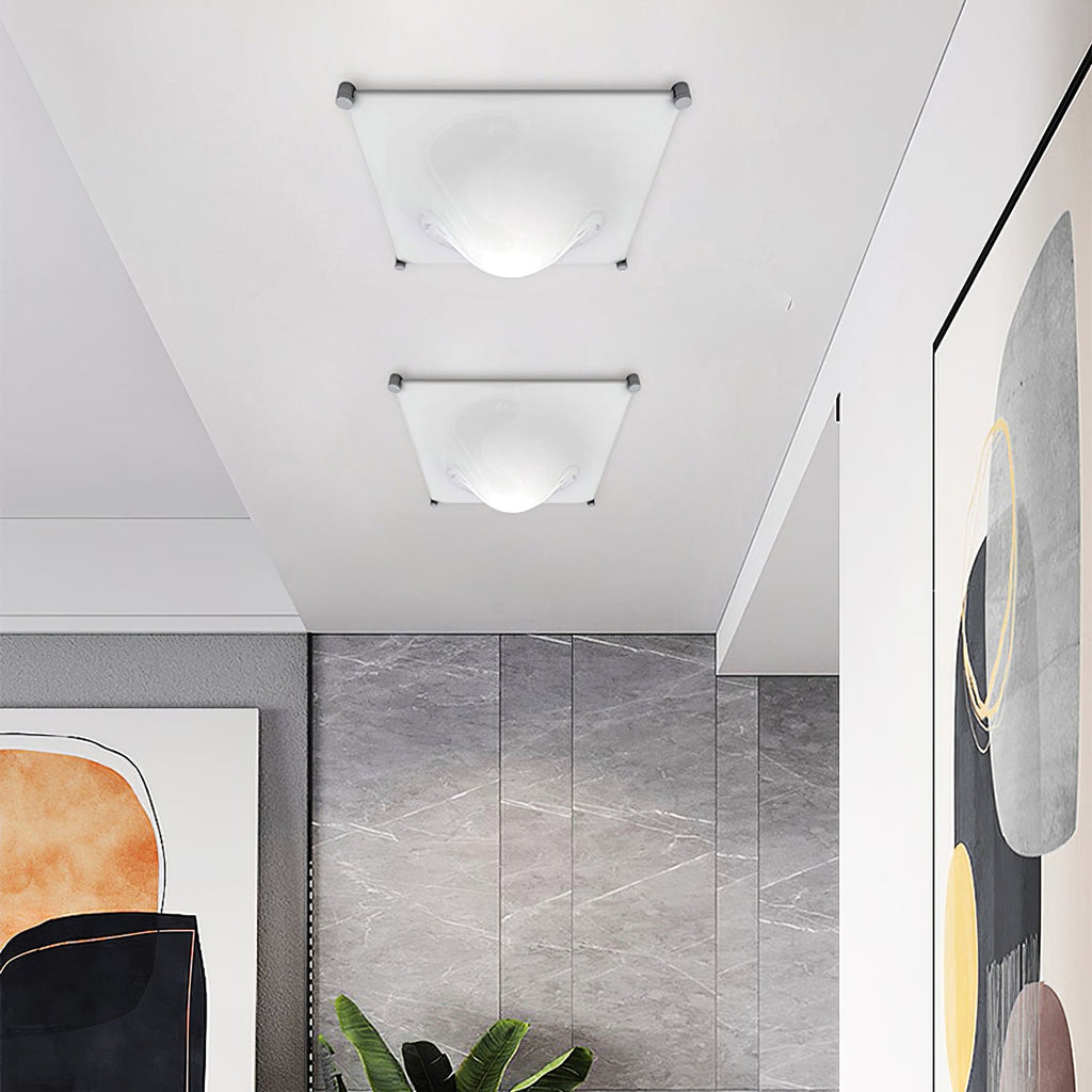 Bolla Lustre Plafonnier Blanc Doux Courbes Élégant - Neutralighting