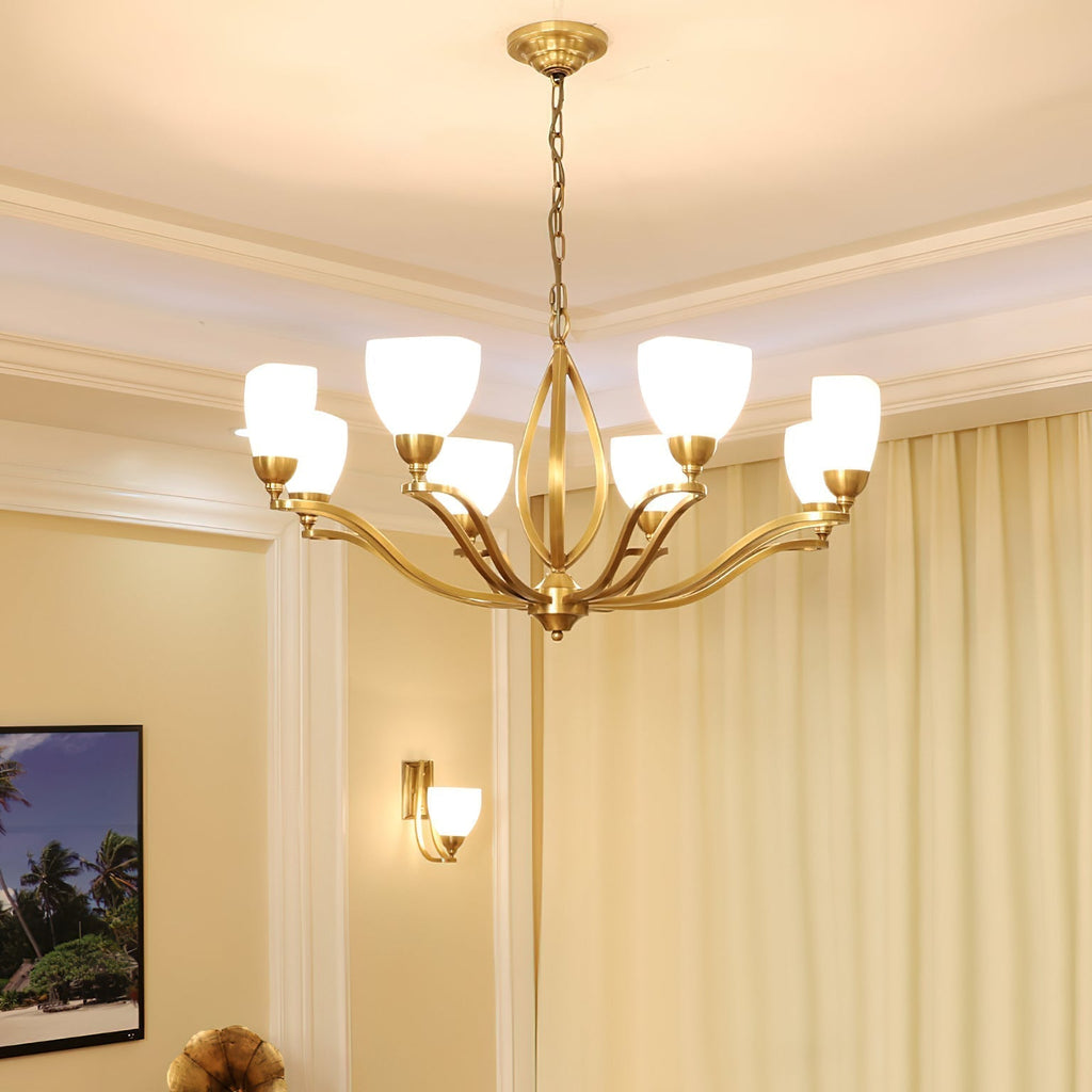 Dvaluvyj Postmodern Luxe Laiton Métal Verre Lustre - Neutralighting