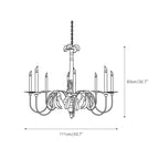 Eirikuvyj Postmodern Luxe Court Bois Métal Lustre - Neutralighting