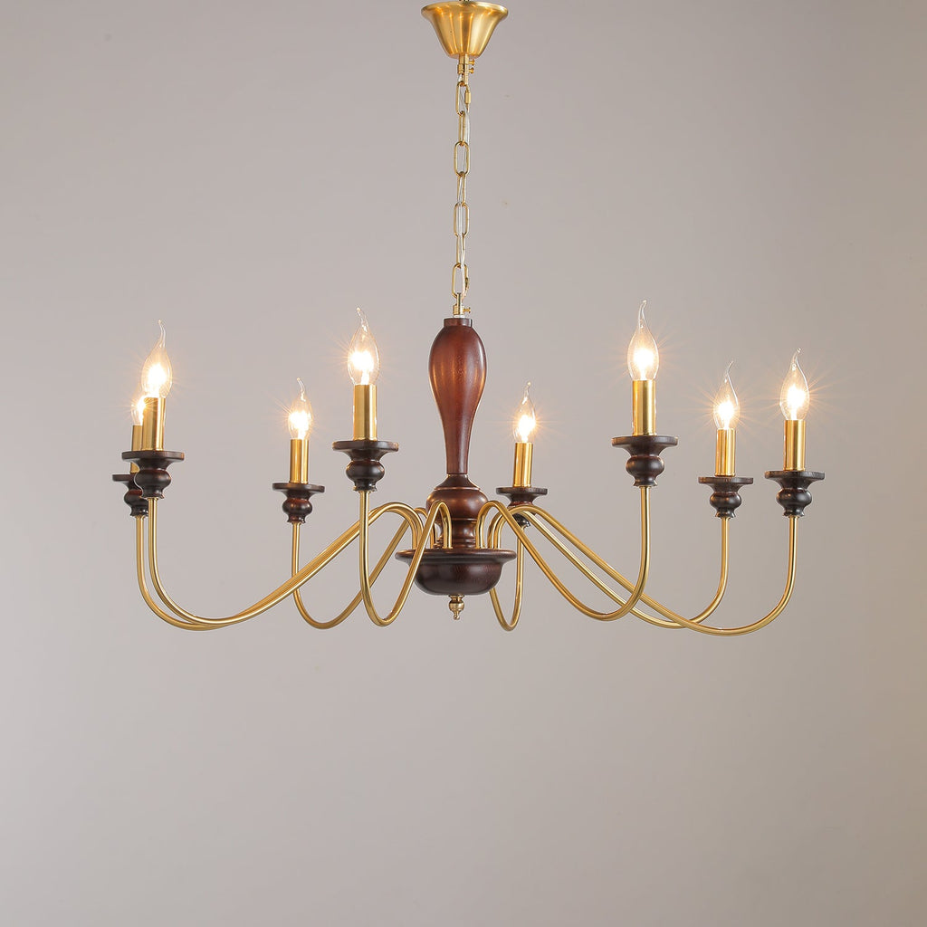 Ilvenan Lustre Vintage Traditionnel Élégant en Bois - Neutralighting