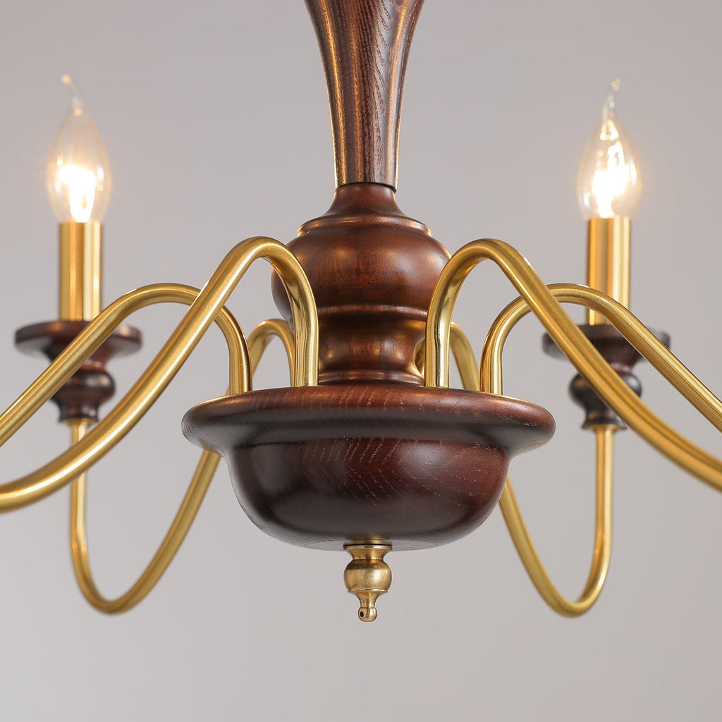 Ilvenan Lustre Vintage Traditionnel Élégant en Bois - Neutralighting