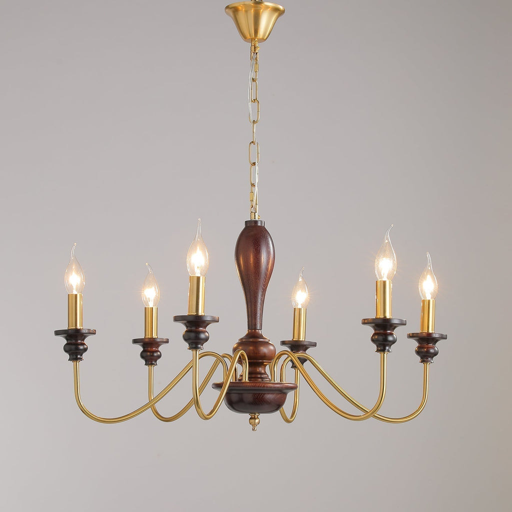 Ilvenan Lustre Vintage Traditionnel Élégant en Bois - Neutralighting