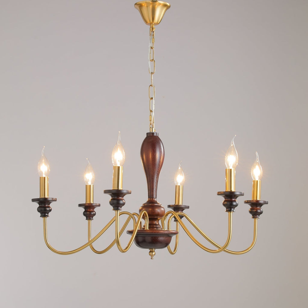 Ilvenan Lustre Vintage Traditionnel Élégant en Bois - Neutralighting