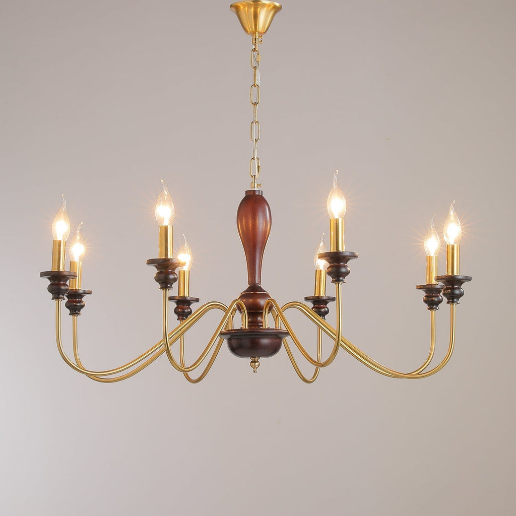 Ilvenan Lustre Vintage Traditionnel Élégant en Bois - Neutralighting