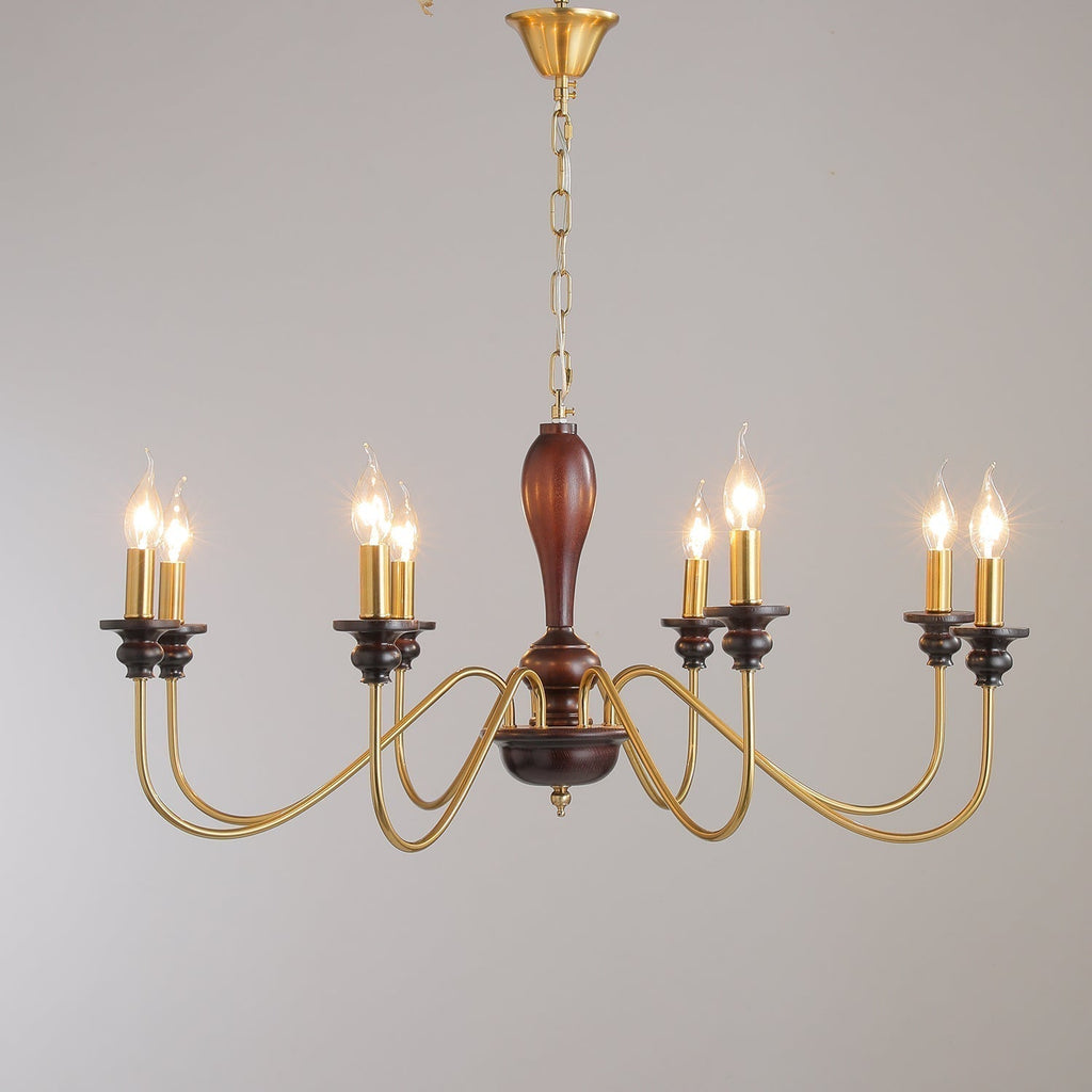 Ilvenan Lustre Vintage Traditionnel Élégant en Bois - Neutralighting