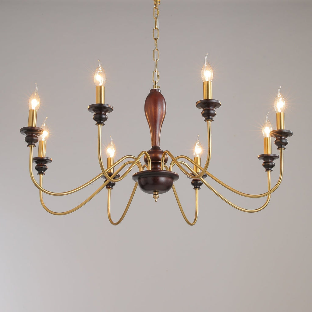 Ilvenan Lustre Vintage Traditionnel Élégant en Bois - Neutralighting