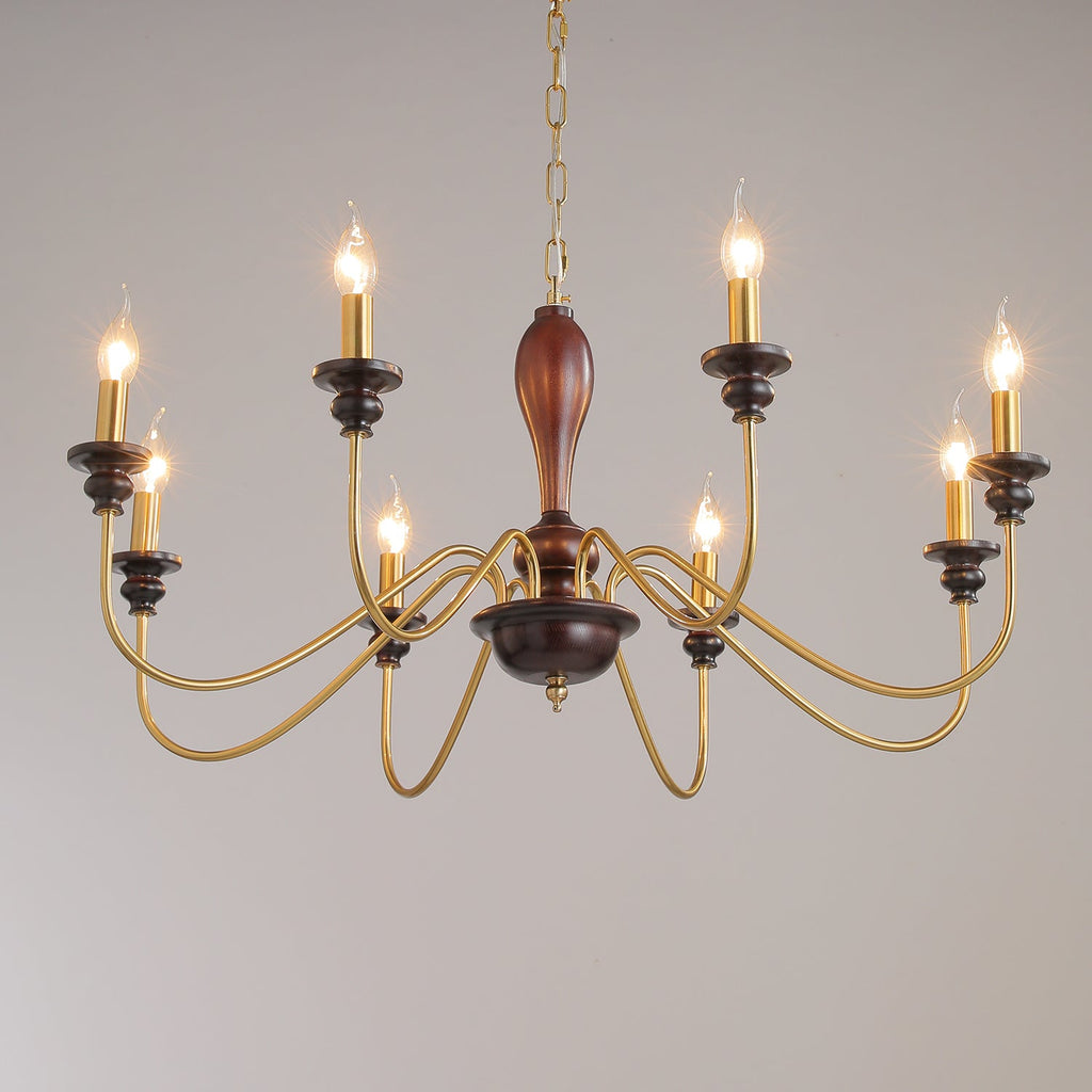 Ilvenan Lustre Vintage Traditionnel Élégant en Bois - Neutralighting