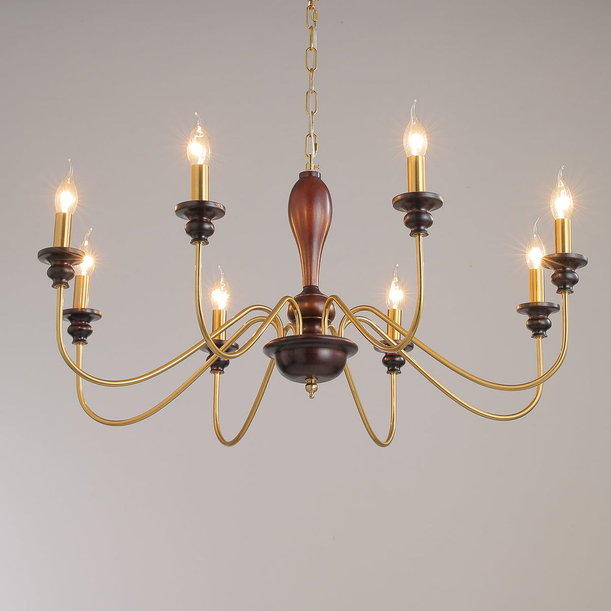Ilvenan Lustre Vintage Traditionnel Élégant en Bois - Neutralighting