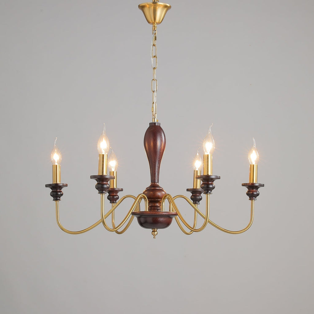 Ilvenan Lustre Vintage Traditionnel Élégant en Bois - Neutralighting