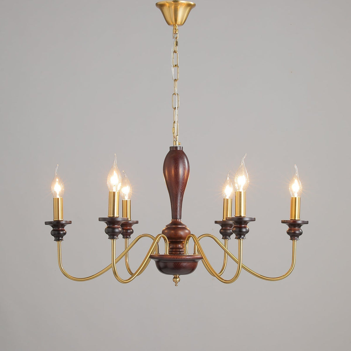 Ilvenan Lustre Vintage Traditionnel Élégant en Bois - Neutralighting