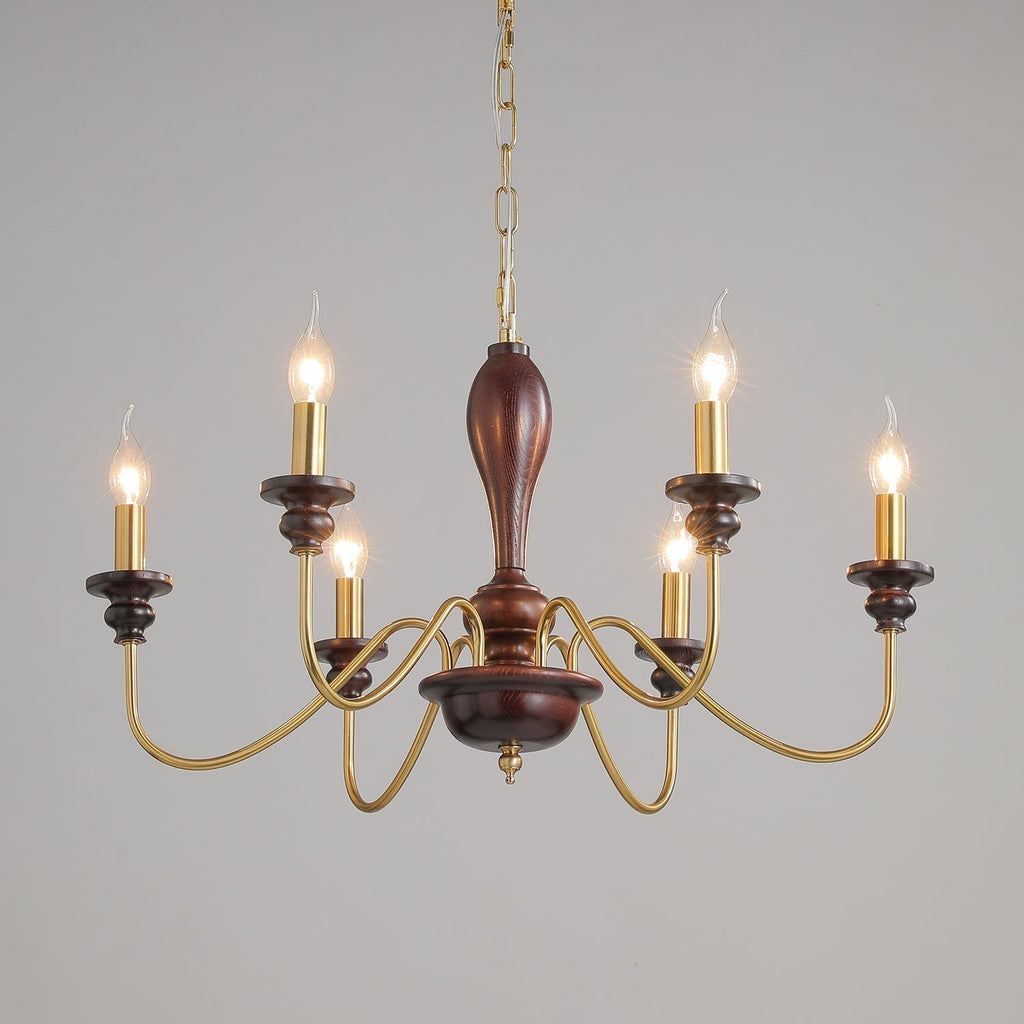 Ilvenan Lustre Vintage Traditionnel Élégant en Bois - Neutralighting