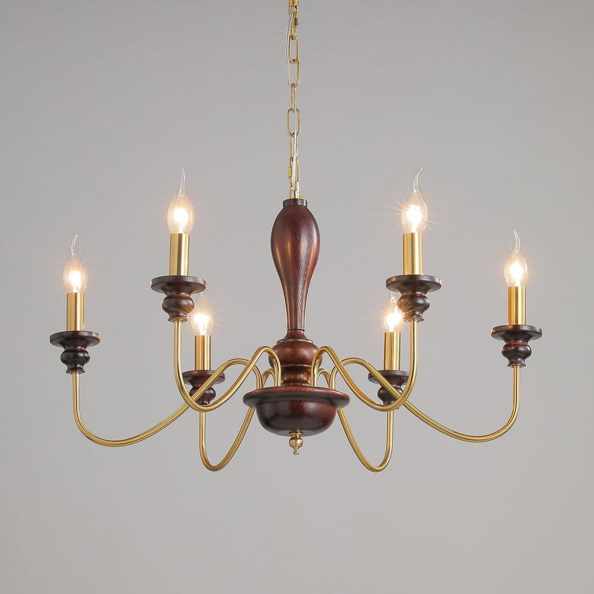 Ilvenan Lustre Vintage Traditionnel Élégant en Bois - Neutralighting
