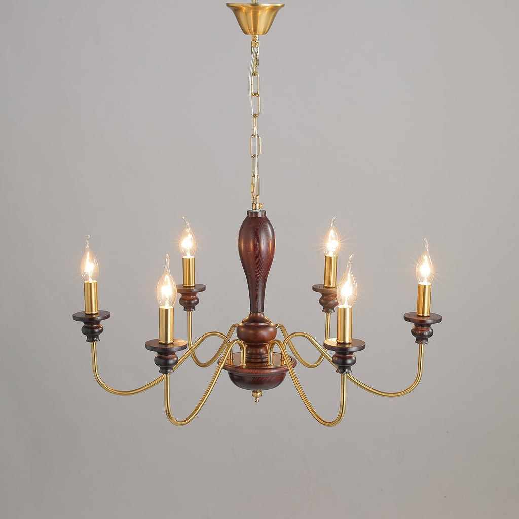 Ilvenan Lustre Vintage Traditionnel Élégant en Bois - Neutralighting