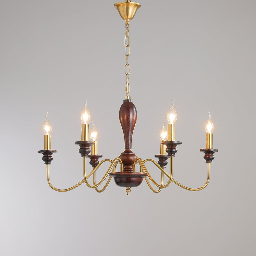 Ilvenan Lustre Vintage Traditionnel Élégant en Bois - Neutralighting