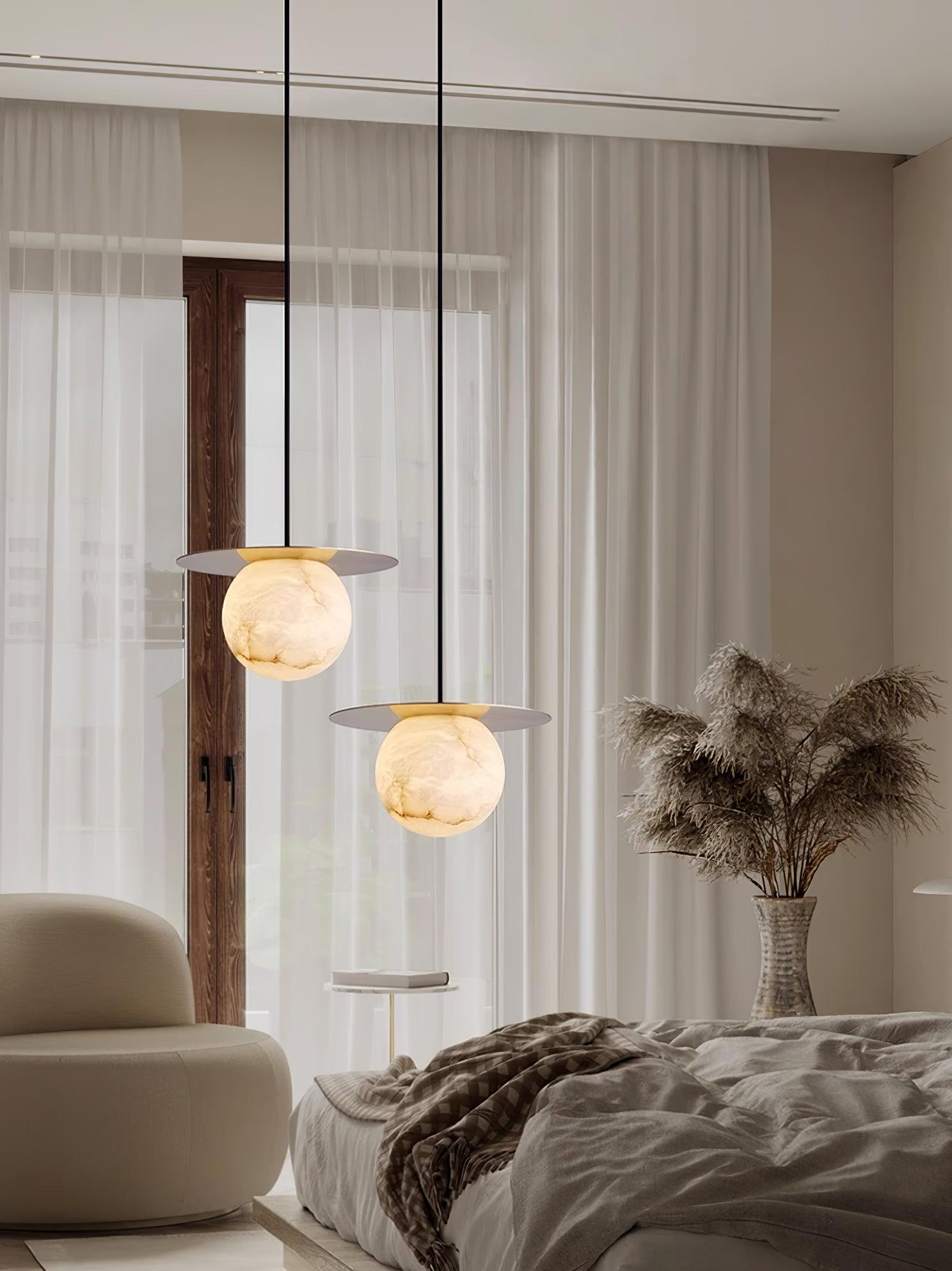 Nyvelyra Suspension Sphérique en Albâtre - Neutralighting