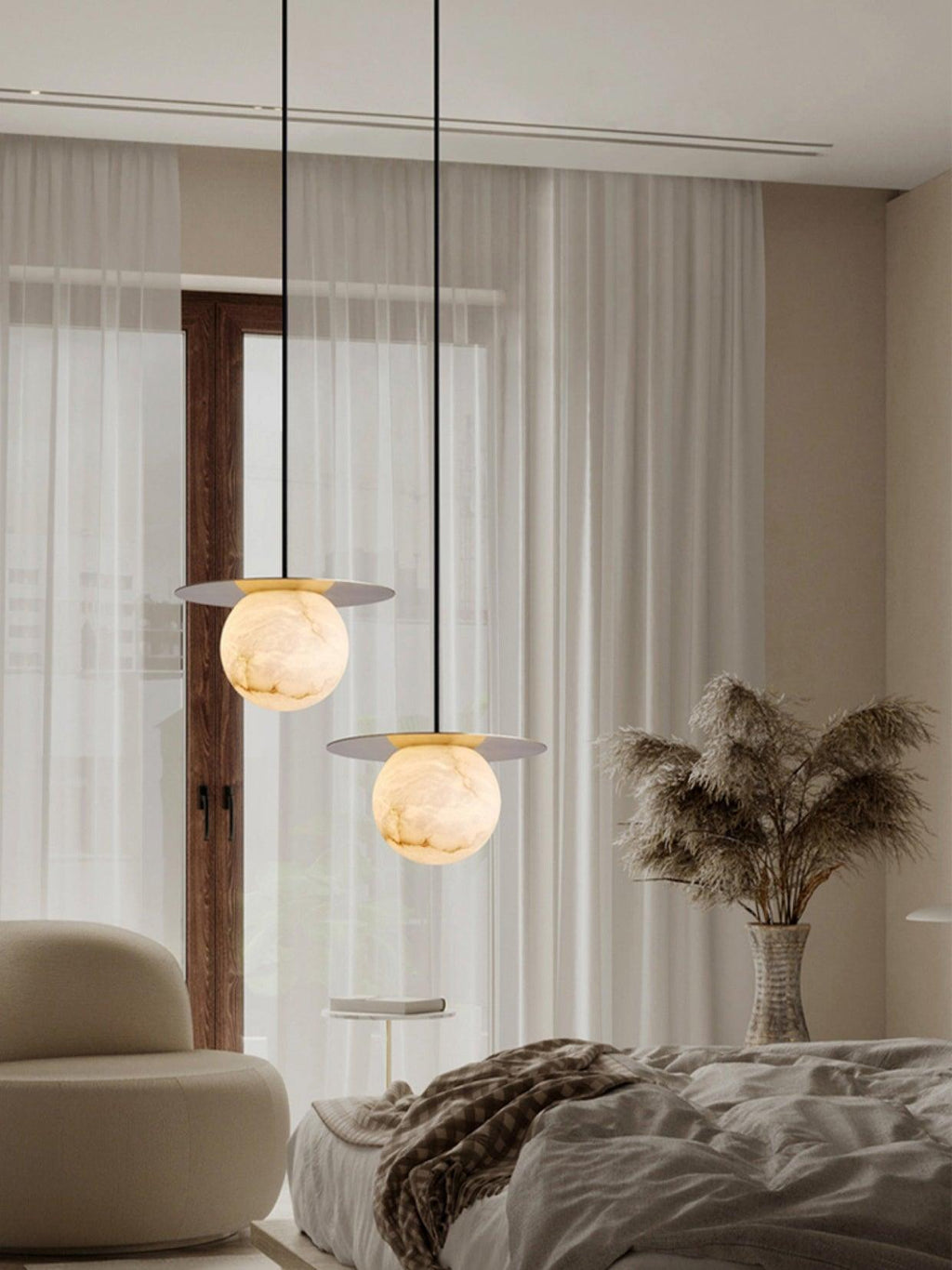 Nyvelyra Suspension Sphérique en Albâtre - Neutralighting
